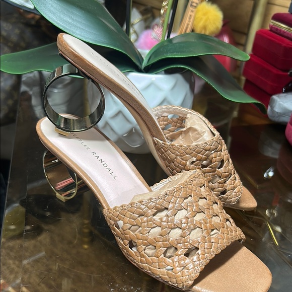 Loeffler Randall Women's Brown Woven Sandals - Picture 6 of 9